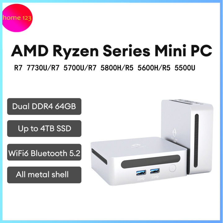 SZBOX Mini PC D6 Ryzen 7 7730U 5600H 5700U 5800H Windows 11 Dual DDR4 ...