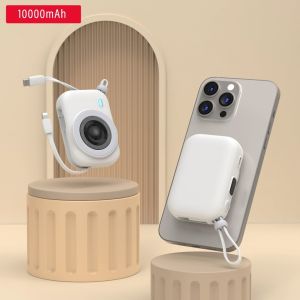 【National 3C Certification】Suction-type Wireless Charging Battery - 10000mAh Equipped with Cable Fast Charging Portable Mobile Power Bank
