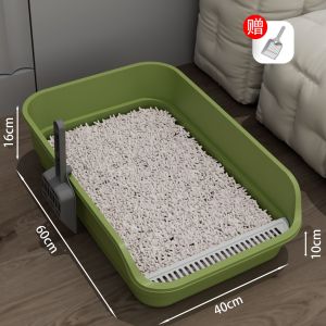 Extra Large Open Top Cat Litter Anti-Splash Semi-Enclosed Cat Toilet