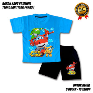 SETELAN ANAK LAKI LAKI PEREMPUAN SUPER WINGS CELANA HITAM BAHAN PREMIUM / SETELAN ANAK LAKI LAKI USIA 0-10 TAHUN / BAJU ANAK LAKI LAKI / SETELAN ANAK LAKI LAKI