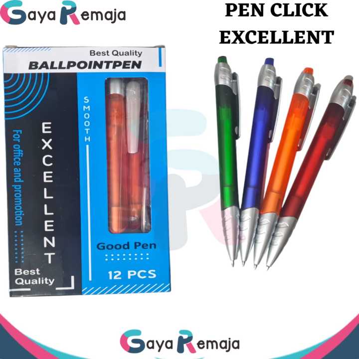 Pulpen Elik Excelent PAK Ballpoint Click Excellent Pak Pen
