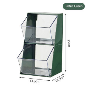 2/4 Grid Acrylic Coffee Tea Bag Storage Box With Cover Desktop Organizer Rack Display Rack COD
