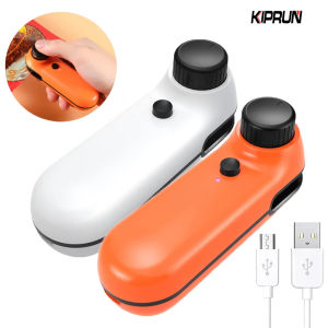 KIPRUN Mini Heat Bag Sealing Machine 2 In 1 Plastic Bag Sealer USB Charging Vacuum Sealer Heat Food Sealing Device Kitchen Accessories