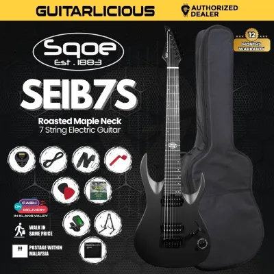 SQOE SEIB7S 7 String with Roasted Maple Neck Electric Guitar ( Humbucker / SEIB7S / SEIB - 7S)