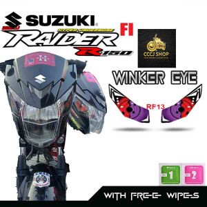 SUZUKI RAIDER 150 FI  WINKER EYE STICKER/ TRANSPARENT/ TRANSLUCENT VINYL LAMINATED MATERIAL/ MACHINE CUT