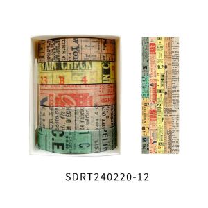 {SG Local} 10mm x 2M x 5 Rolls  Washi Tape Set For DIY Decorative Passing Time Series For Birthday & Festival Childrens Day Gift