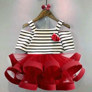 Daigo KIDDY Maroon Dress Anak Perempuan 1 2 3 4 5 Lucu Korea Style Kondangan Santai 6 12 Bulan