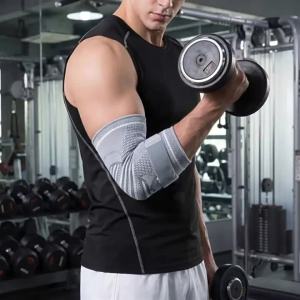 ACETERY Elbow Support Brace Adjustable Compression Elbow Sleeve Breathable Nylon-like Sports Protector with Strap for Fitness Tennis Training