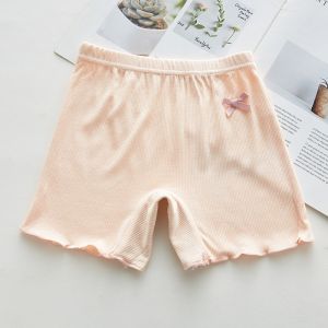 Yingbao Summer Girl Safety Shorts Pants Teenage Kid Safety Pants Inner Underwear Modal Cotton Thin High Elasticity Leggings Bow Plain Color
