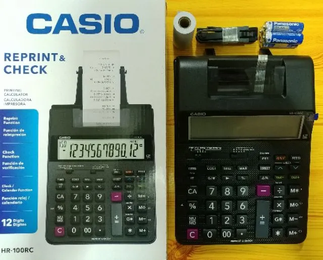 Casio HR-100RC Printing Calculator Adding Machine HR100RC HR 100