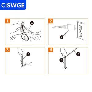 [COD] CISWGE AUTOPARTS 2.4m 7.8ft trang trí Giáng sinh đồ chơi bơm hơi Santa Claus trên ống khói sân nhà Xmas đồ trang trí Led trang trí Giáng sinh inflata