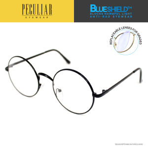 Peculiar Eli Black Round Frame Fashion Glasses Anti-Radiation Computer Eyewear Replaceable Lenses For Men And Women