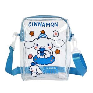 XINSU38 Storage Bag PVC Transparent Bag Kuromi Jelly Bag Cartoon Phone Pouch Portable Waterproof Women Shoulder Bag The Water-Sprinkling Festival