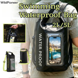 WildPioneer waterproof bag dry bag ipx6 touchscreen pvc beach swim boating hiking crossbody black