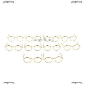 [COD] Laogeliang 5/10 chiếc kính búp bê Retro Ngầu gọng tròn thời trang cho búp bê 9/25/30cm