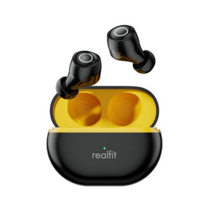 GADGURURealfitF4WirelessBluetoothEarphoneEarbudsNoiseCancellationSportHeadsetSpatialSoundGoodBass Bluetooth Headset