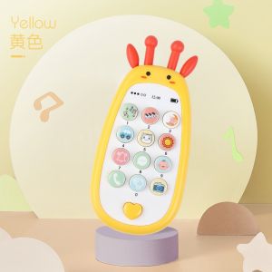 Toi-Toi Toys Baby Cell Phone Toy for Learning and Play Early Education Telephone with Silicone Cover Music Lights for 0-1 Year Old Kids Christmas Gift Permainan Kanak Budak Bayi