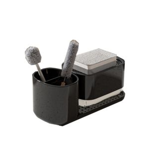 NCNC(OKDEALS01) 3-in-1 Dish Soap Dispenser Set Detachable Multifunctional Soap Dispenser with Sponge Holder Sturdy Brush Holder Soap Pump Dispensing Kitchen