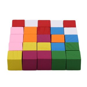 WH Wooden Stacking Up Building Blocks Square Cubes Baby Kids Stacking Stack Up Learning Education Toys Gifts(WL2BR0627)