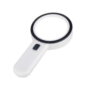 30X Magnifying Glass With 12 LED Lights Handheld LED Magnifier Double Lens Magnifier for Seniors Reading Jewelry Watch Loupe