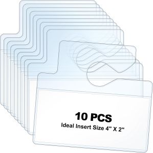 Fainne 10 Pcs Clear Parking Pass Holder Rearview Mirror Hanger