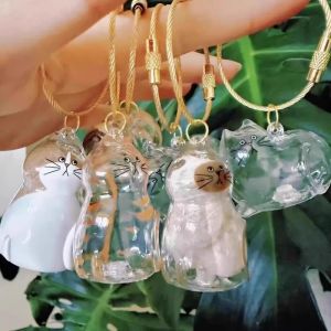 Mèo Hộp Bảo Quản Tóc Ba Lô Túi Mèo Treo Móc Khóa Mặt Dây Chuyền Trang Trí Thú Cưng Bảo Quản Tóc Dễ Thương Móc Khóa Thú Cưng Quà Lưu Niệm