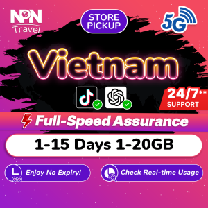 Vietnam SIM Card Pro 1-15 Days 1-20GB 5G/4G Data | Instant Store Pickup | High Speed Travel Data SIM Card