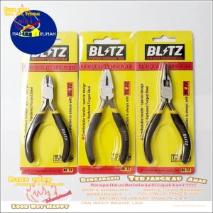 Tang Mini Lancip Knip Potong Gagang Karet - BLITZ 45" 4.5 inch ALAT PERKAKAS TERMURAH