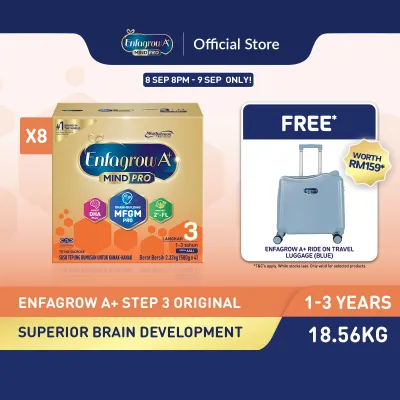 [Bundle of 8] Enfagrow A+ Step 3 (1Y+) Original Milk Formula Powder (2.32kg x 8)