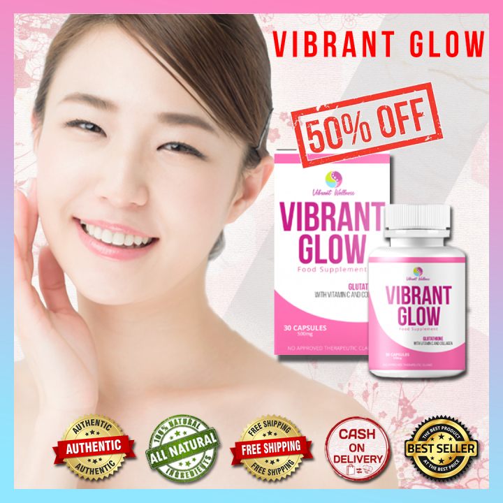 1 bottle 30 capsules 500mg Vibrant Glow Capsules Food Supplement Glutathione  with Vitamin C and Collagen FREE SHIPPING | Lazada PH