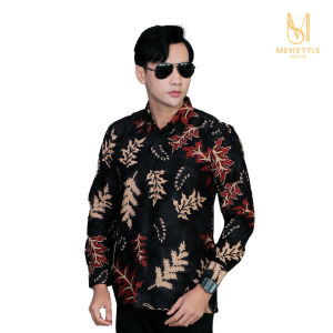 MENSTYLE BATIK - Kemeja batik pria Narayana slimfit lapis furing bahan katun prima lengan panjang