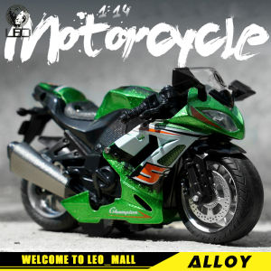 LEO 1:14 Kawasaki Alloy Motorcycle alloy model car Light & Sound effect for kids toys for boys toys for kids cars toys
