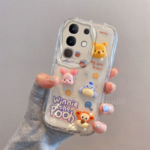 Casing VIVO Y04 Y29s Y29 Y39 5G 4G Phone Case New Design Cute Cartoon 3D Kirby Duck Rabbit Doll Cream Transparent Silicone Soft Cover