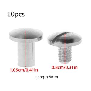 10 cặp đồng nguyên chất ốc vít Chicago bài viết kim loại ốc vít Chicago da bulông siết dây đeo màu trơn tack vít bền