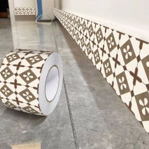BETTERFORM 5/10 Meter Wall Base Thickened Self Adhesive Wall Sticker Fashion Anti-collision Corner Line Living Room