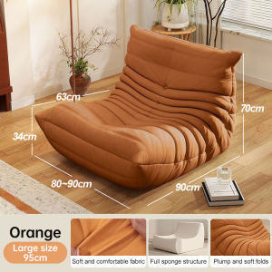 YOZOTO Giant Bean Bag Chair Modern Simple Style Lazy Sofa Full Sponge Lazy sofa single size Ultra Soft Velvet Fabric Recliner Oversized Lazy Sofa for Living Room Bedroom Machine Washable Cover