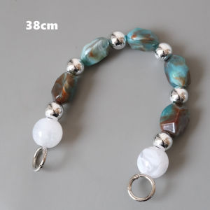 New Fashion Woman Handbag Accessory Parts White Bead Acrylic Resin Chain Luxury Strap Women Boutique Elegant Clutch Handle Chains