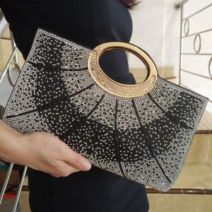Tas Pesta Wanita Kondangan  Import Premium Mewah Terbaru Kristal Dompet Pesta Clutch Bag 28533