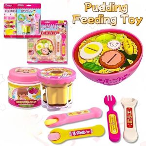 Food Feeding Pudding Feeding Toy Simulation Role Play Strawberry Pudding Toy Early Education Japanese Play House Toys for Friend