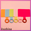 Kuzhina จี้เข็มกลัดโลหะยึดติดกับคลิปสายคล้องโทรศัพท์มือถือ,แผ่นป้ายติดแน่นสำหรับโทรศัพท์ป้องกันการสูญหายสายคล้องอเนกประสงค์การ์ดแบบยึดติด. 