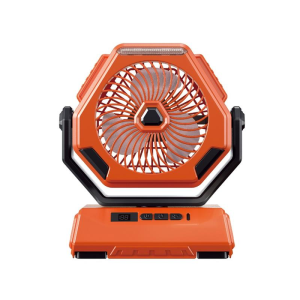 Multifunctional Portable Camping Fan Strong Airflow Quiet 270° Rotation Rechargeable Battery Operated Tent Fan With LED