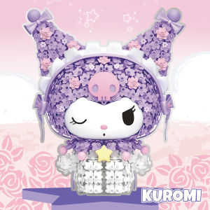 Wonder Moon Kuromi And My Melody 803308 803309 Rose Garden Building Block Figures Set Decoration Sanrio Assembled
