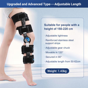 Cofoe Medical Knee Joint Support Brace with Stabilizer Adjustable Leg Fixator for Osteoarthritis Ligament Injury Meniscus Tear Patella Guard Knee Pain Protector