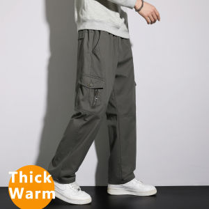 Autumn Winter Mens Cargo Pants Pure Cotton Trousers Men Casual Big Size Work Pants Many Pockets Hiking Pants
