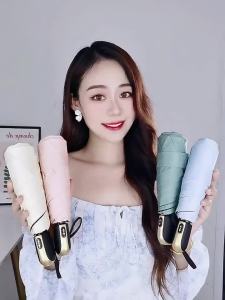 Minimum Self-Opening Umbrella Ultra-Light Five Folding mini Pocket Umbrella Sun Protection Uv Protection Waterproof Wind Resistant Mens Umbrella Women Umbrella