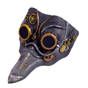 YUCHEN Scary Steampunk Plague Masquerade Long Nose Halloween Cosplay Creative RP Bird Mouth Steampunk Doctor