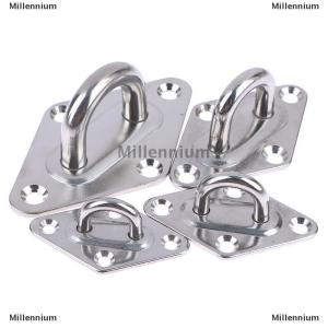 [COD] Millennium 1pc M5 M6 M8 M10 304Stainless Steel Ceiling Wall Mount Hook Heavy Duty Anchor Eye Plate For Boat Yoga Swing Hammocks