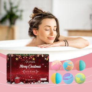 new Christmas Bath Bombs - Floral Scented Fizzing Bath Salts With Skin-Softening Oils Long Lasting Fragrance & Bubbles Free Shipping