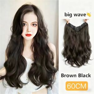 Tóc giả dài xoăn hình chữ U Tóc giả xoăn vô hình thời trang Tóc giả dài xoăn Sợi tổng hợp chịu nhiệt Kết cấu tóc mô phỏng Xu hướng thời trang Mặc tự nhiên Có thể tăng độ phồng của tóc Mềm mại và mịn màng