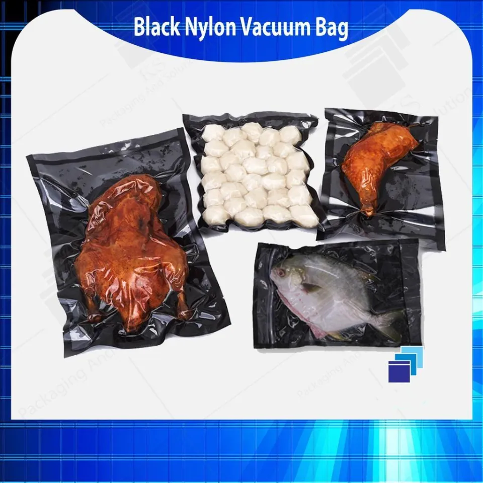 Vacuum Plastic Bag 100Pcs Sealed Nylon Plastic Bag Black Sealed